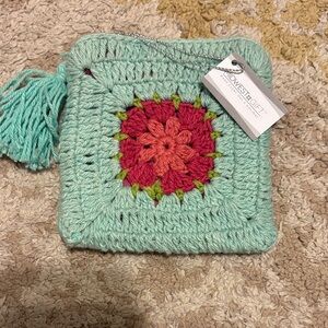 Crochet Square Pouch with Tassel